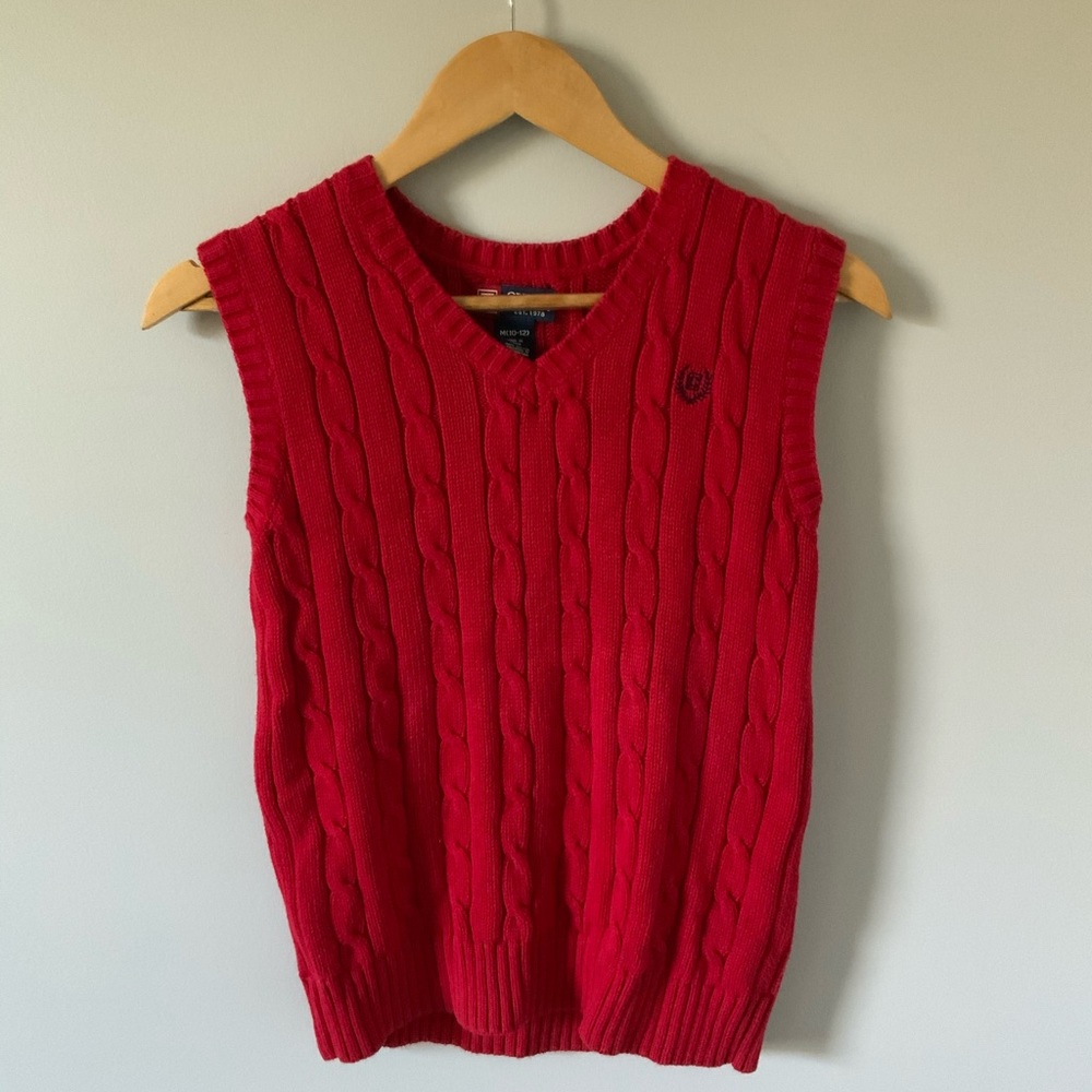 Chaps Red Sweater Vest